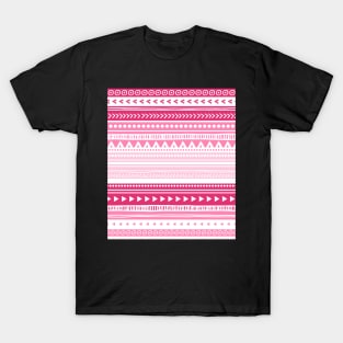 Pink, fuchsia tribal pattern T-Shirt